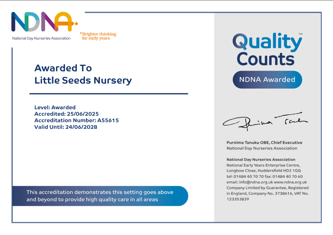 NDNA British International Accreditation